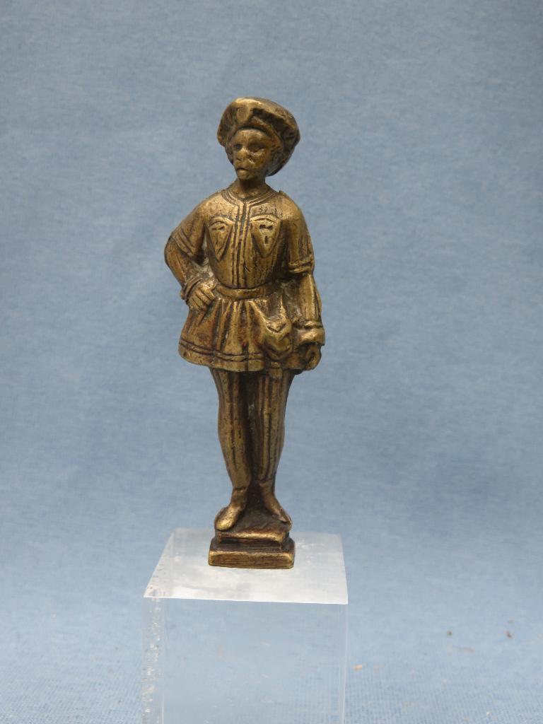 Bronzen beeldje van edelman - 19e eeuw, Ophalen of Verzenden, Brons
