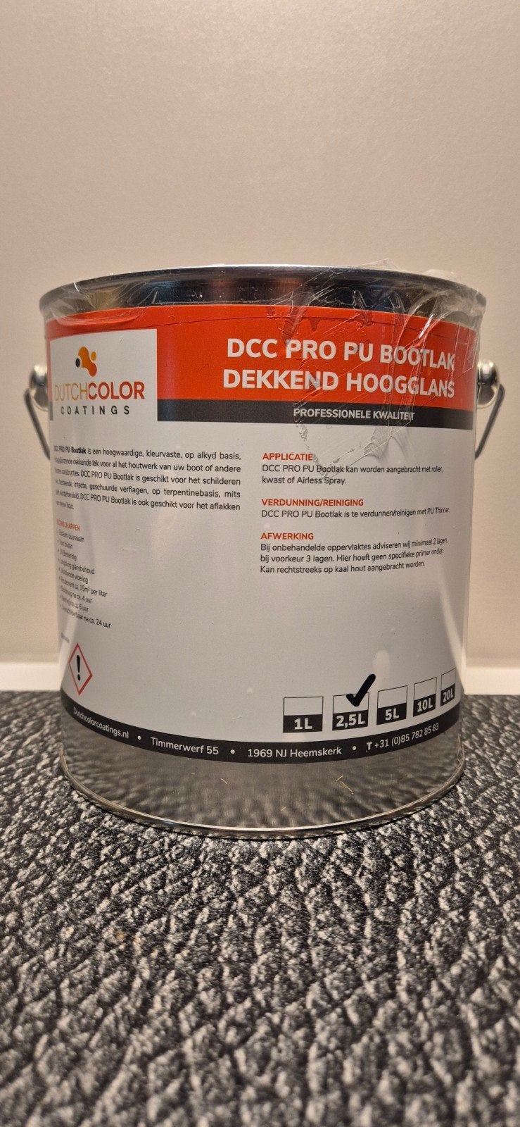 Bootlak Dekkend Hoogglans RAL 9005 Zwart, Ophalen, Nieuw, Wit