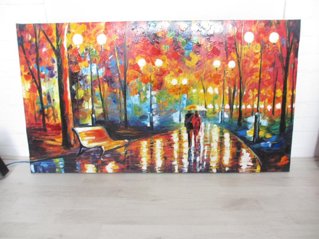 Schilderij voor binnen en buiten, Ophalen