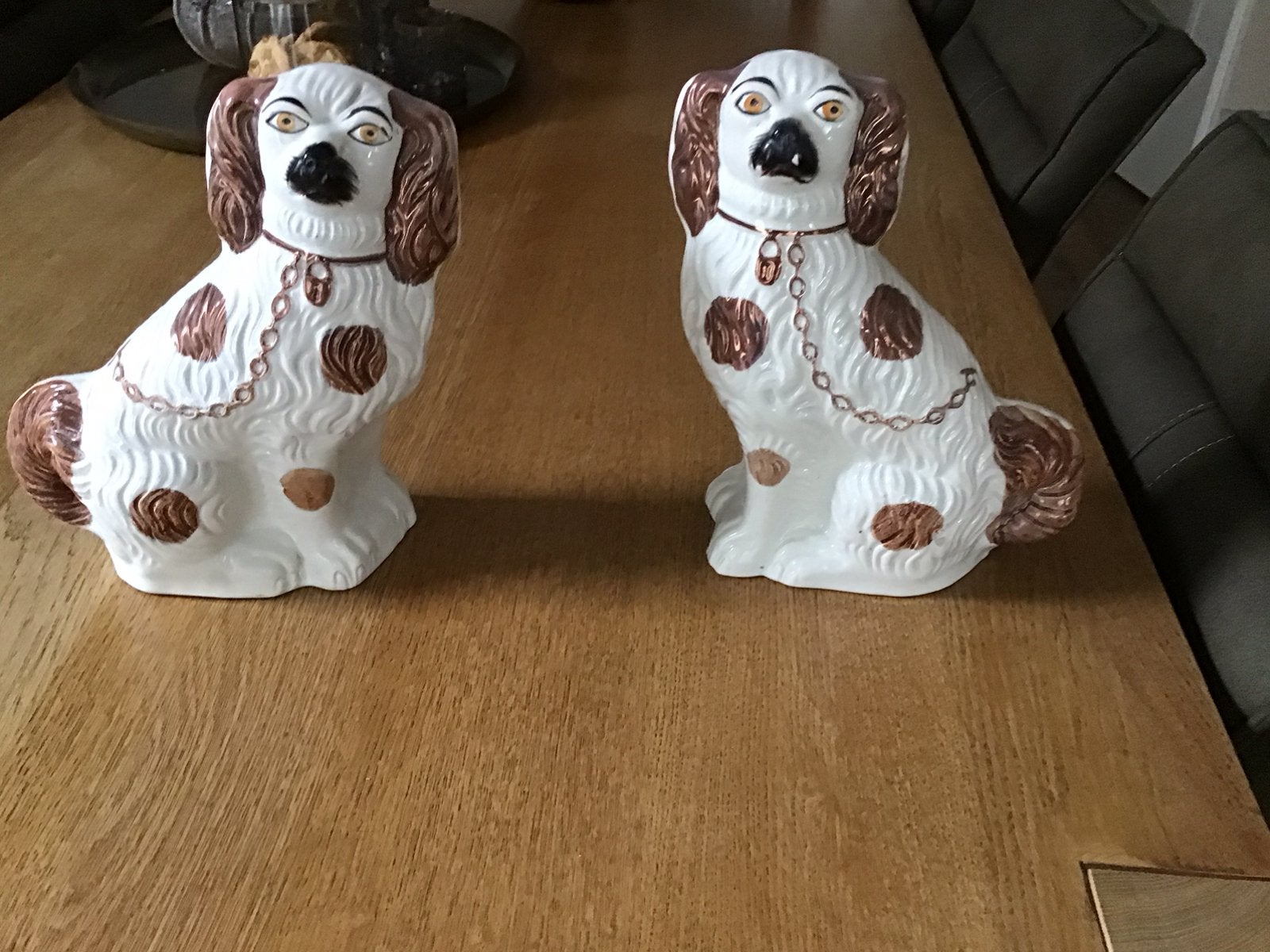 Porseleinen  staffordshire spaniel set, Ophalen, Gebruikt, Dier