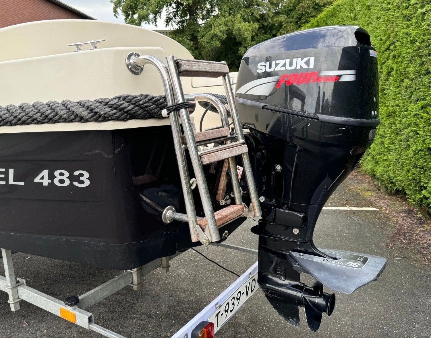 Krezel 483 tender sloep met 25 pk Yamaha outboard en trailer, Ophalen, Overige merken, Gebruikt, Buitenboordmotor