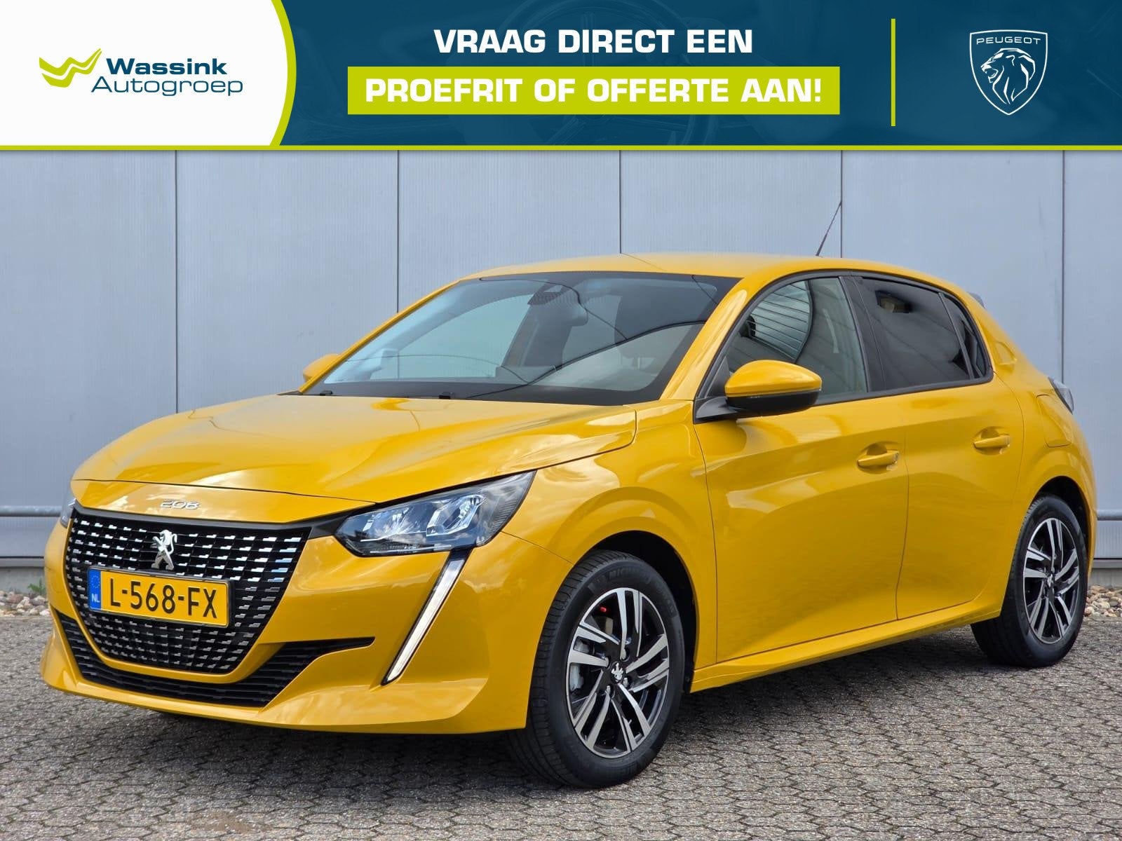 Peugeot 208 100pk Allure Navigatie | Parkeercamera | Trekhaa, 101 pk, Gebruikt, Euro 6, Leder en Stof