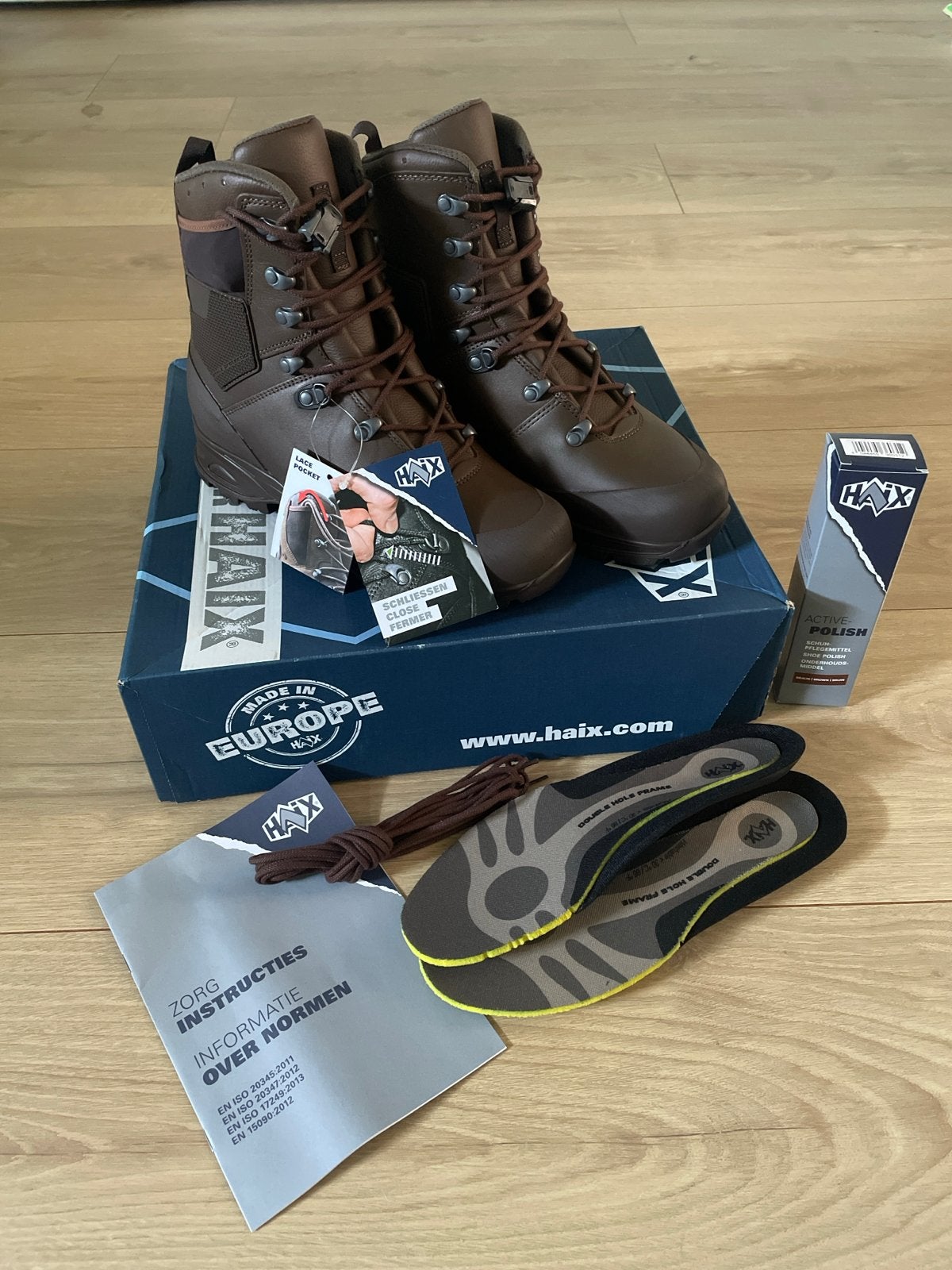 HAIX Militaire Boots Maat 42 (Mondopoint 265 B) Breed, Kleding | Heren, Schoenen, Nieuw, Boots, Bruin, Ophalen of Verzenden
