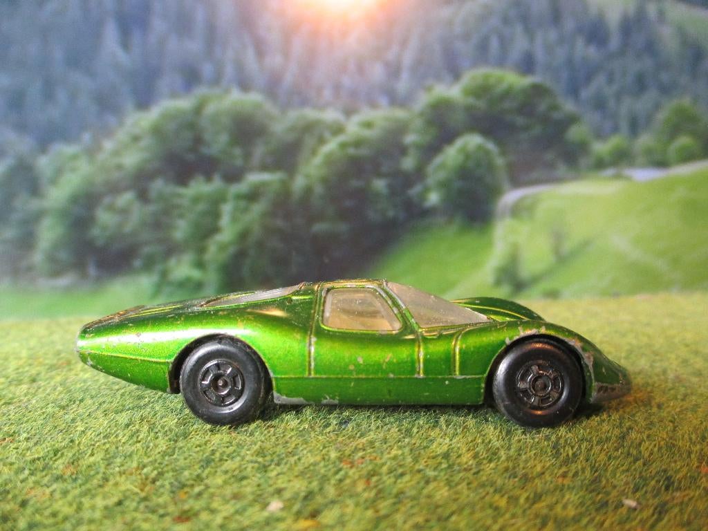 1:56 Ford Group 6 Matchbox MB45 1969/1970 donkergroenmet., Ophalen of Verzenden, Gebruikt, Auto