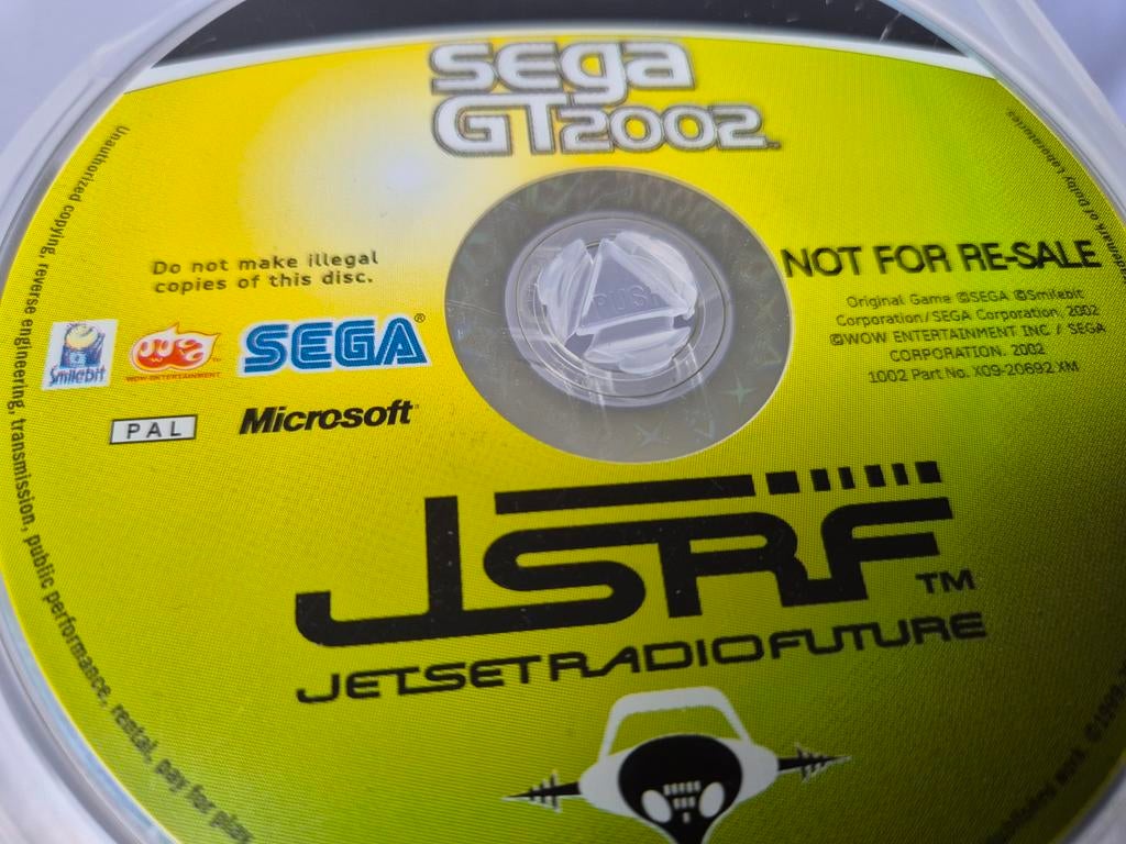 JSRF Jet Set Radio Future + Sega GT 2002 XboX Classic, 1 speler, Ophalen of Verzenden, Zo goed als nieuw, Vanaf 3 jaar