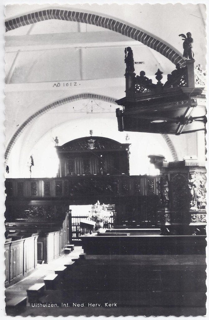 Uithuizen Int Ned herv Kerk Oude gelopen Ansichtkaart A1345, Ophalen of Verzenden, Voor 1920, Ongelopen, Noord-Brabant