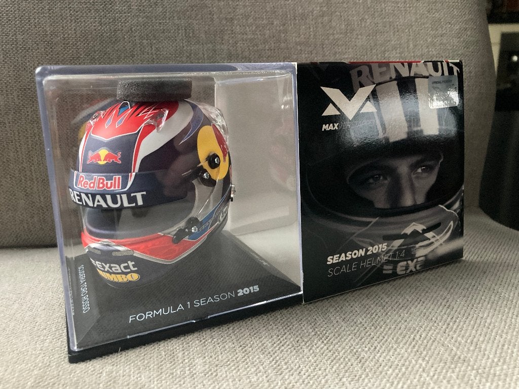 ✅ Max Verstappen 1:4 helm 2015 Seizoenshelm Toro Rosso STR10, Ophalen of Verzenden, Nieuw, Formule 1
