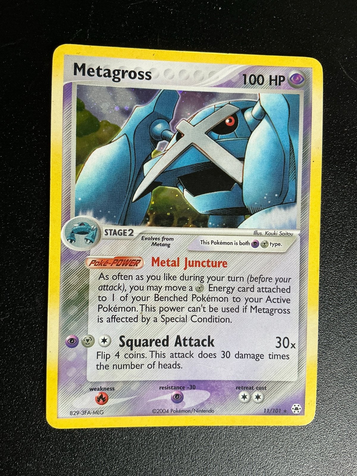 Metagross Pokémon kaart 11/101 Hidden Legends Holo Rare, Ophalen of Verzenden, Gebruikt, Losse kaart