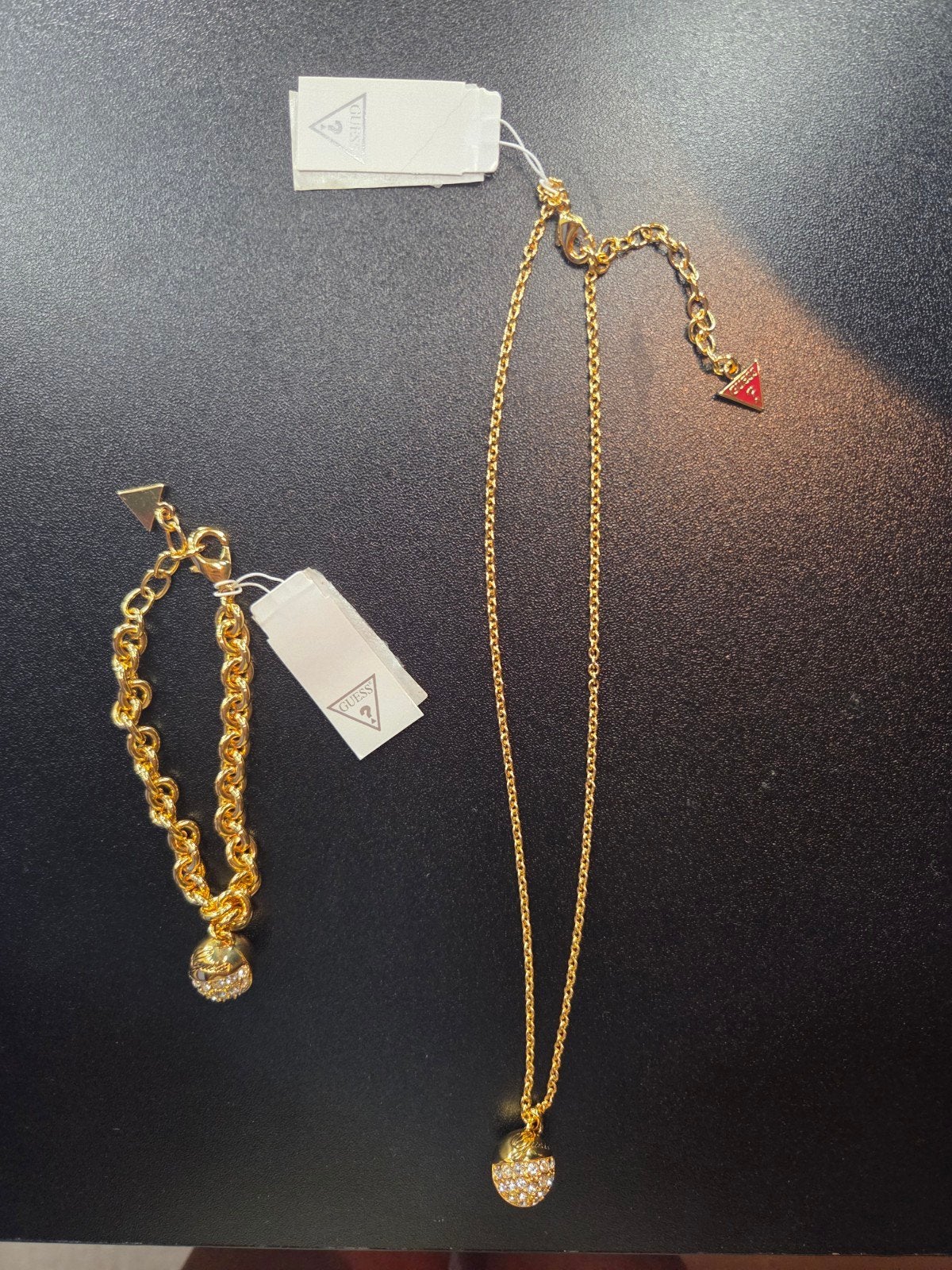 NIEUWE Guess Sieradenset: Ketting en Armband met Kristallen, Met kristal, Overige materialen, Nieuw, Ophalen of Verzenden