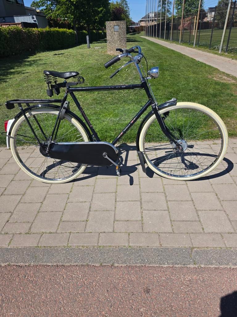 Gazelle tour populair 3v primus zadel nw crème bandjes 61 cm, Fietsen en Brommers, 59 cm of meer, Ophalen, Trommelrem, Gazelle tour de populair