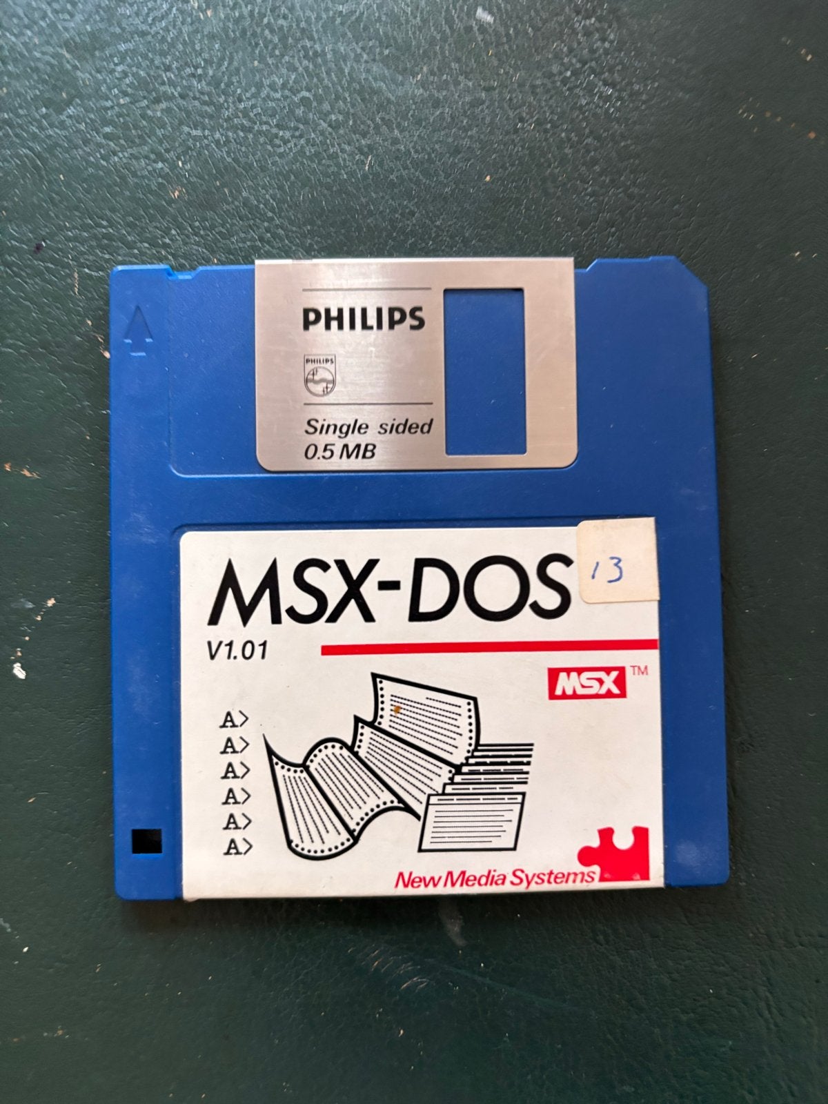 Philips MSX-DOS V1.01 Single Sided 0.5 MB Floppy Disk, Computers en Software, Ophalen of Verzenden, Gebruikt