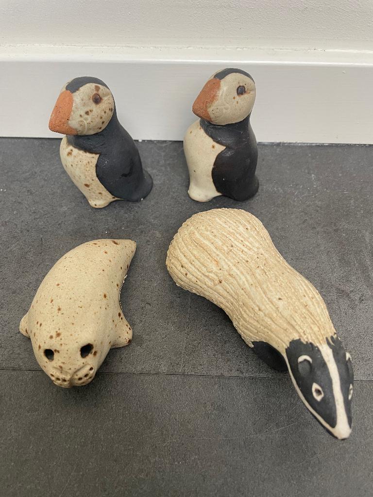 Alastair Dunn Isle Arran Pottery zeehond + andere beesten, Ophalen of Verzenden
