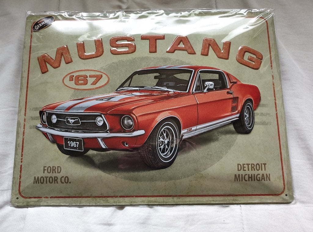 Ford mustang reclamebord, Ophalen, Nieuw, Reclamebord