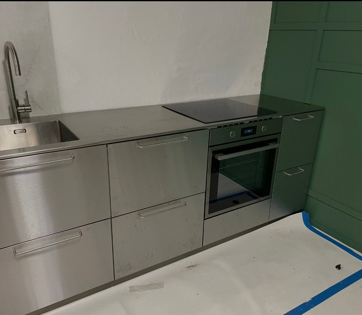 RVS Keuken blad nieuw aanrechtblad metaal, Ophalen, Zo goed als nieuw, Minder dan 100 cm