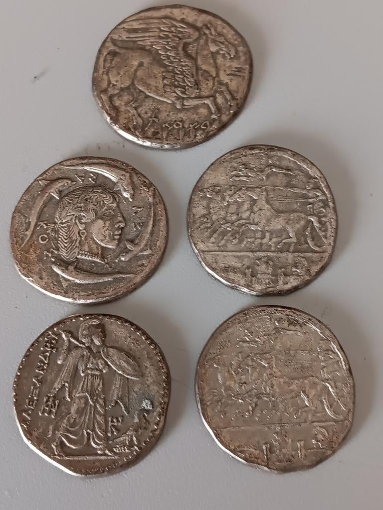 Set van 5 Antieke Griekse/Romeinse Munten - Collectie BP, Ophalen of Verzenden, Vóór koninkrijk, Overige waardes, Setje