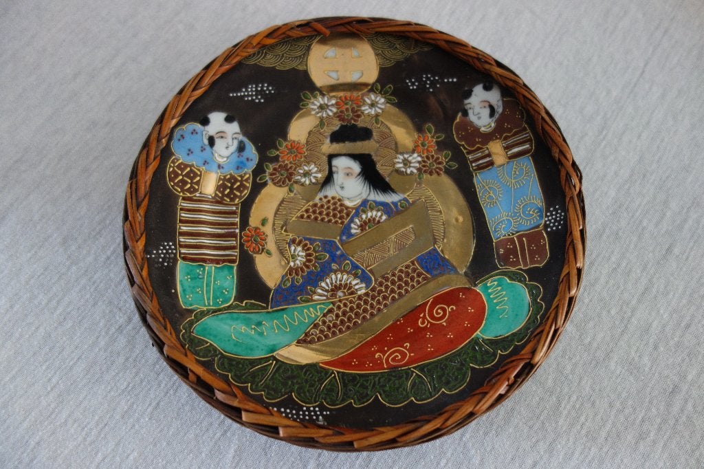Japans porseleinen wandbord Satsuma, Ophalen of Verzenden