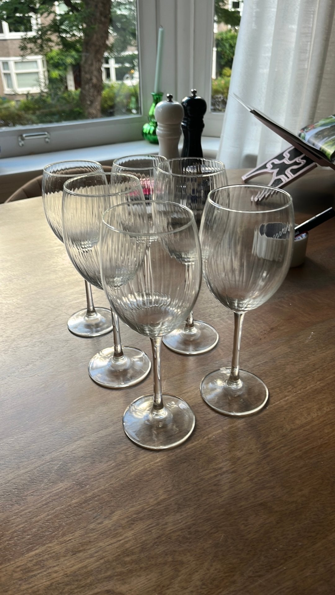 6x Wijnglazen (2x klein, 4x groot), Ophalen, Zo goed als nieuw, Glas, IKEA