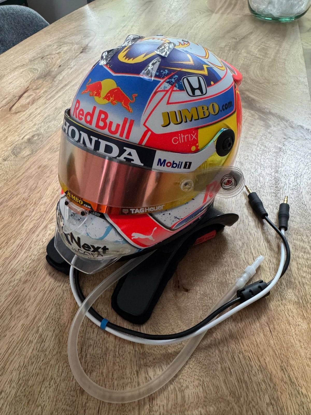 Max Verstappen F1 Helm Replica Zandvoort 2021 1:2, Ophalen of Verzenden, Zo goed als nieuw, Formule 1