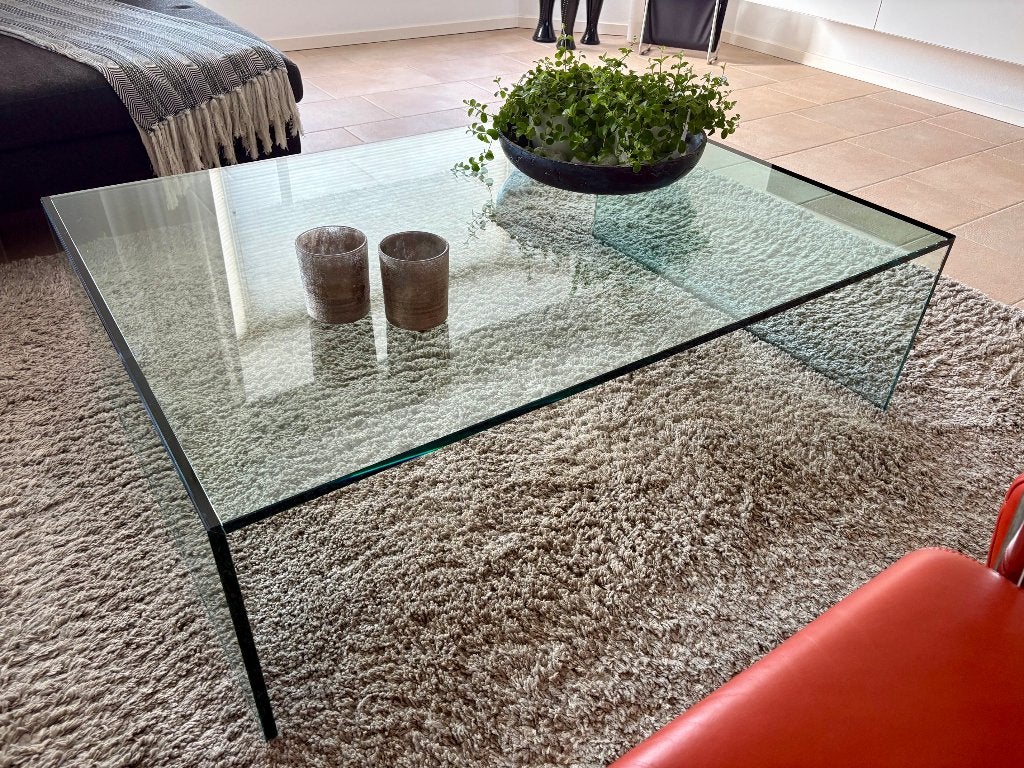 Glazen salontafel, 1220 x 875mm, Ophalen, Gebruikt, 100 tot 150 cm, 50 tot 100 cm