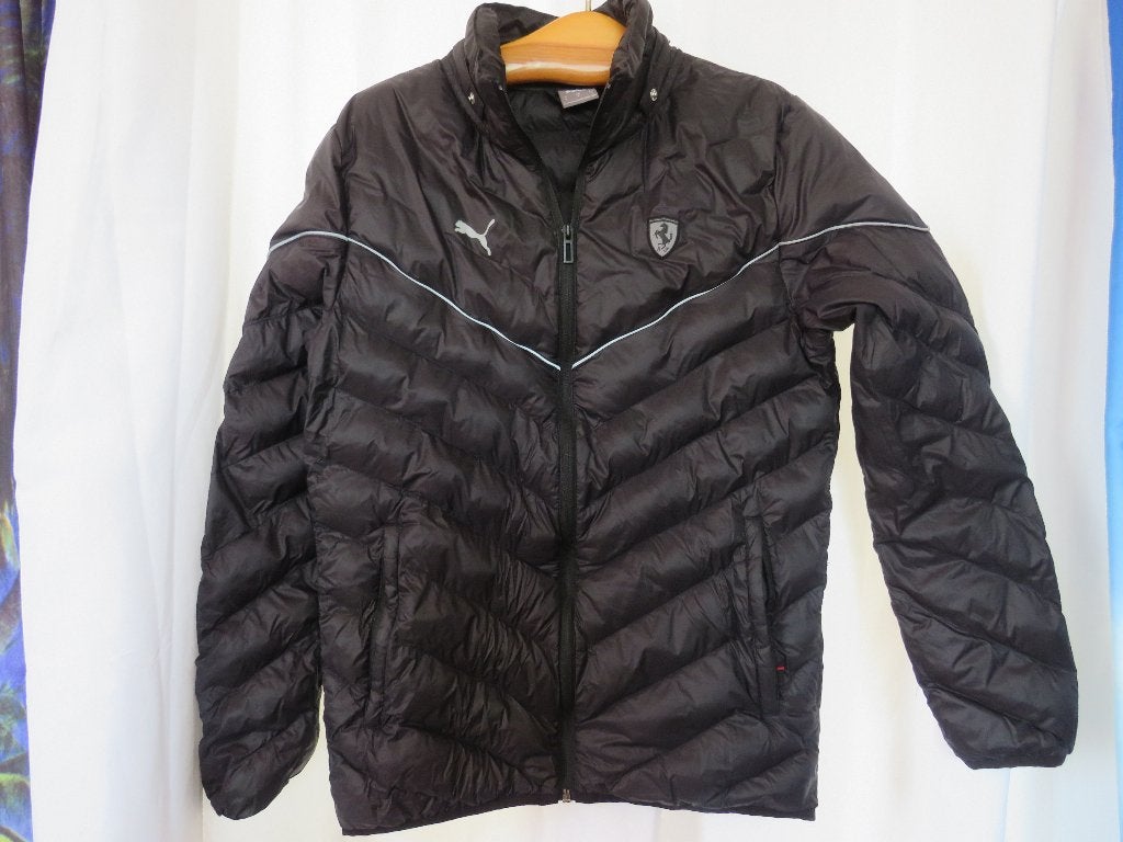 zwarte gewateerde jss jacket ferrari mt S Puma, Puma, Zwart, Ophalen of Verzenden, Gedragen