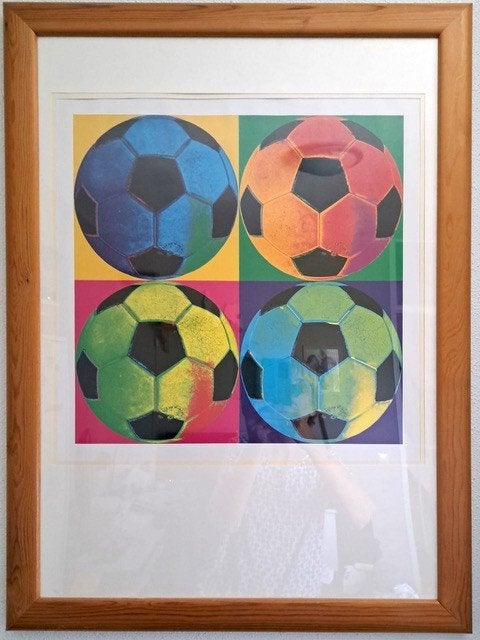 ingelijste voetbalposter, Verzamelen, Foto's en Prenten, Ophalen