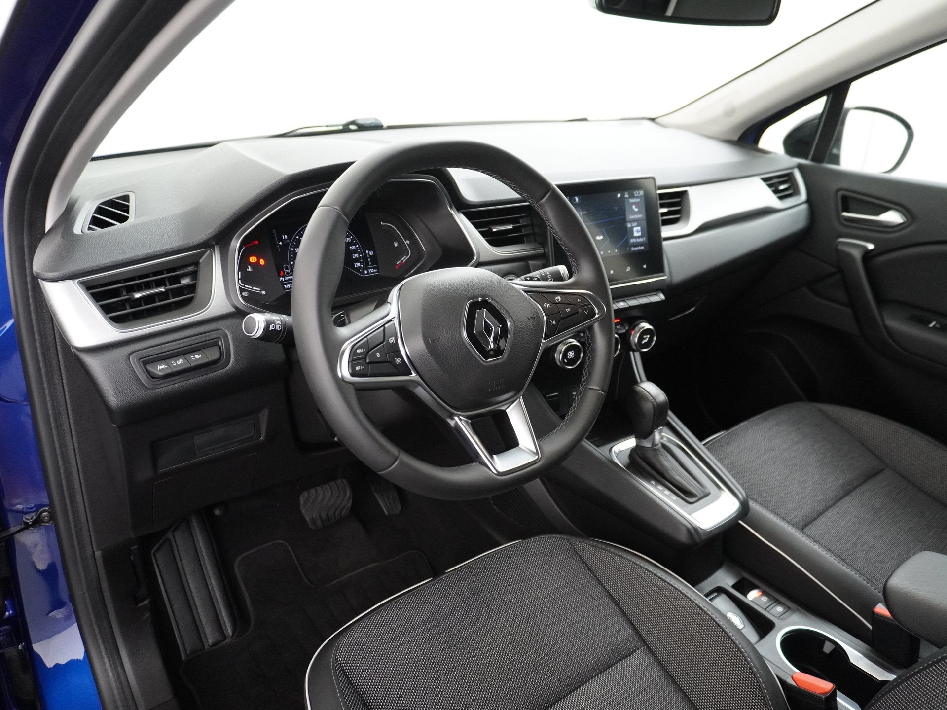 Renault Captur 1.3T 141PK Hybrid AUT-7 R.S. Line Trekhaak Ca, Stof, Gebruikt, 4 cilinders, Blauw