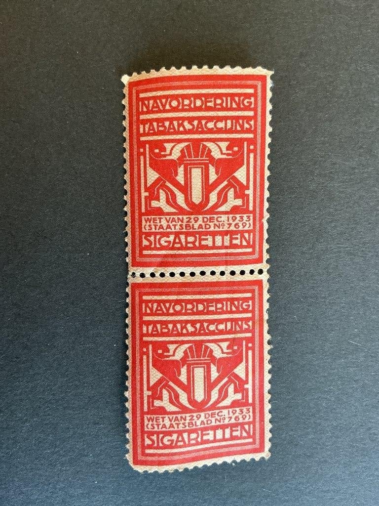 Belasting: navordering tabaksaccijns, Ophalen of Verzenden, T/m 1940, Postfris