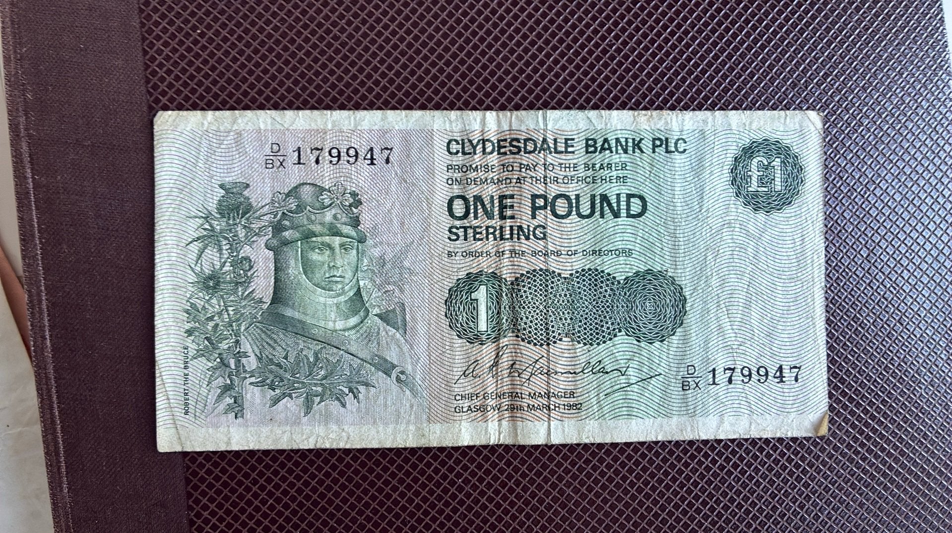 Schotland 1 pond clydesdale bank 1982, Ophalen of Verzenden, Overige landen