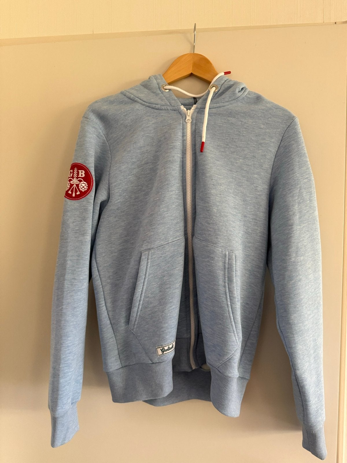 Grolsch hoodie lichtblauw - Neuwstaat, Ophalen of Verzenden, Nieuw, Maat 46 (S) of kleiner, Blauw
