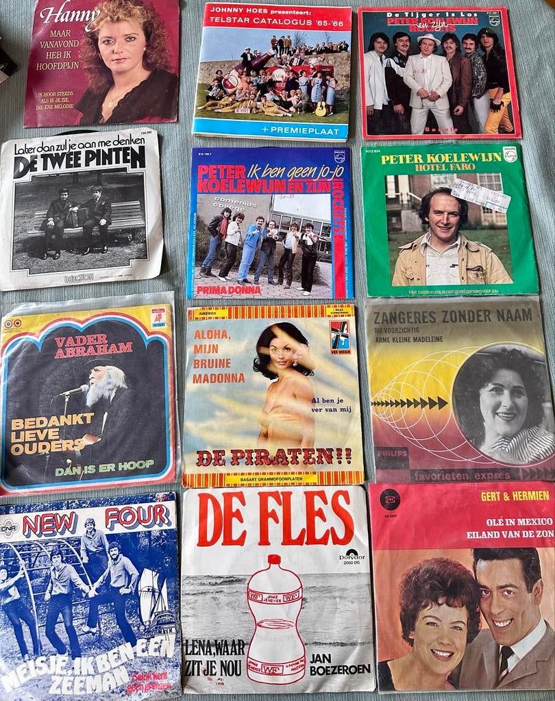 Partij van 20 lp's en 60 singles, Ophalen of Verzenden, Gebruikt, 7 inch