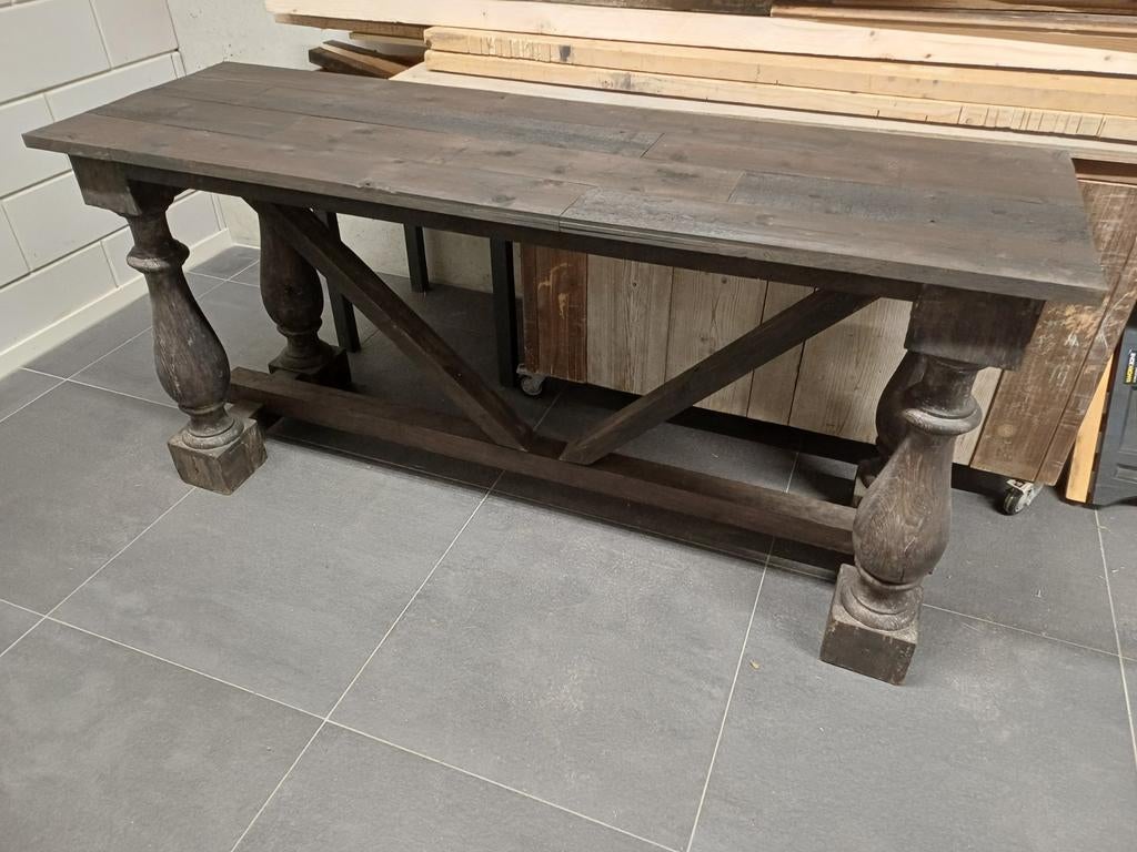 Sidetafel van oud hout, Huis en Inrichting, Tafels | Bijzettafels, Ophalen, Minder dan 55 cm, Zo goed als nieuw, 60 cm of meer