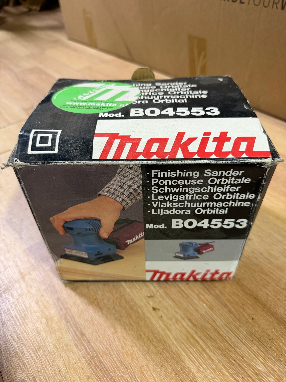 Makita BO4553 Vlakschuurmachine - Gebruikt, Doe-het-zelf en Verbouw, Gereedschap | Schuurmachines, Ophalen of Verzenden, Gebruikt