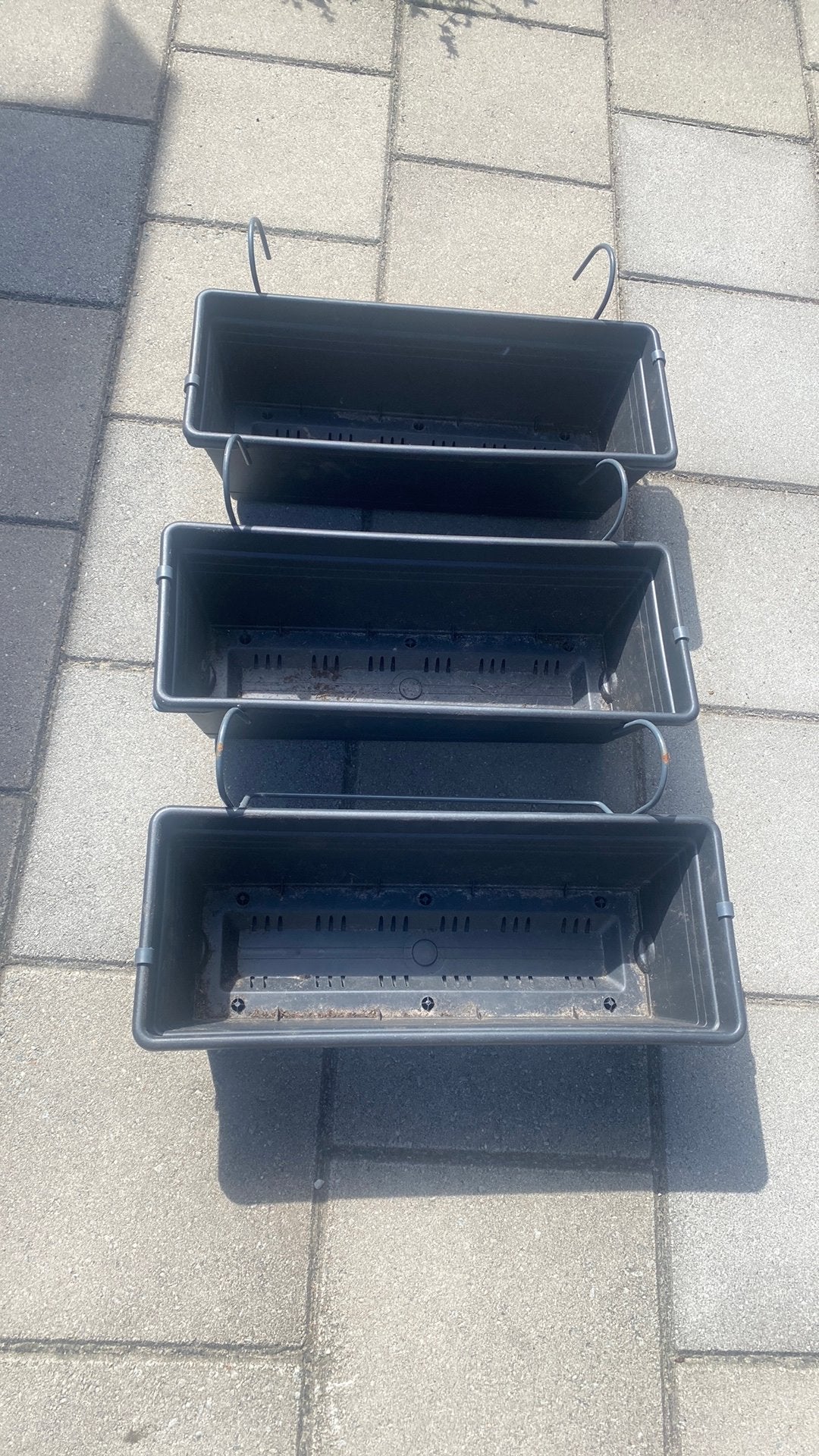 Grijze balkonbakken, Ophalen, Kunststof, Minder dan 30 cm, Balkon