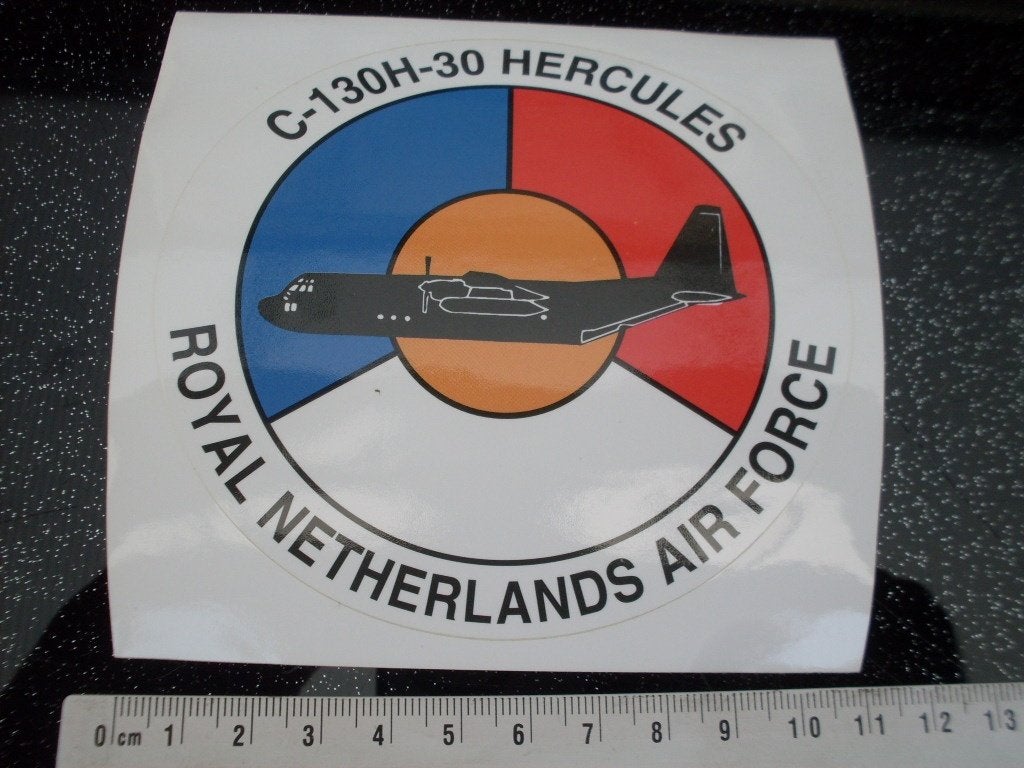 sticker C-130H-30 hercules royal netherlands air force logo, Verzamelen, Verzenden, Zo goed als nieuw, Bedrijf of Vereniging