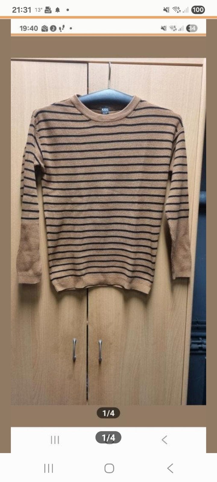 Kida gestreept truitje maat 134/140, Kinderen en Baby's, Kinderkleding | Maat 134, Gebruikt, Kids, Trui of Vest, Ophalen of Verzenden