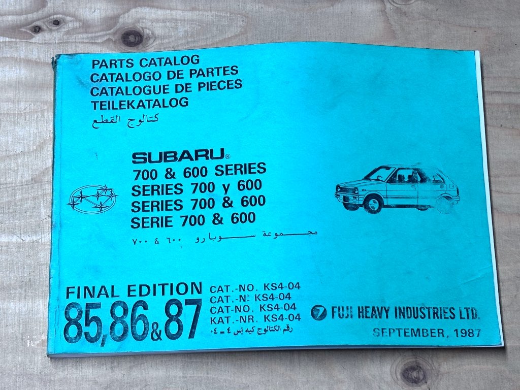 Subaru onderdelen catalogus, Ophalen of Verzenden