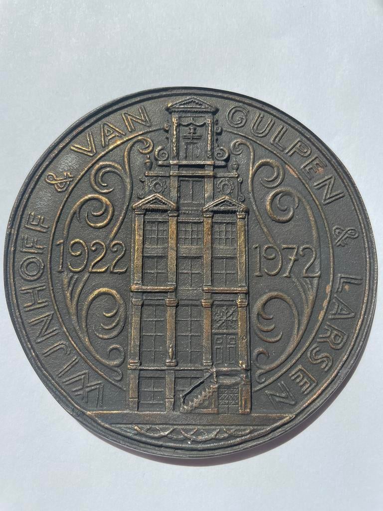 1972 Amsterdam; 50 jr. Wijnhof &van Gulpen & Larsen, Verzenden, Brons