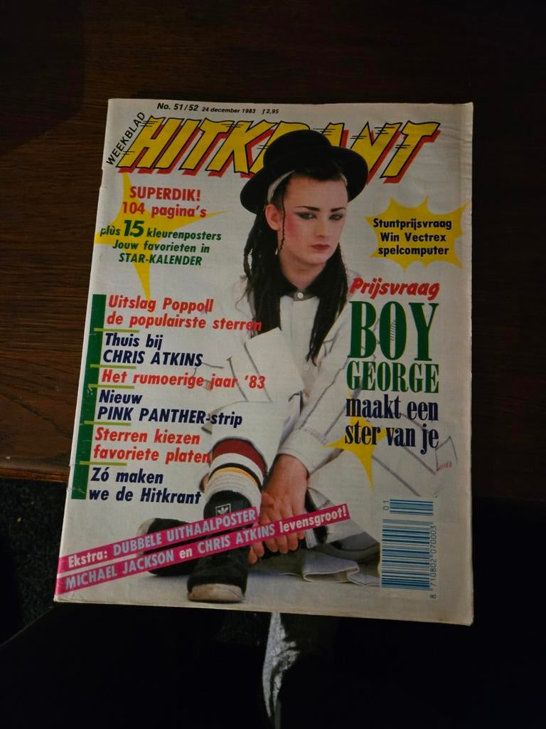Hitkrant no.51/52 uit 1983 met dubbele poster, Boeken, Ophalen, Gelezen, Muziek, Film of Tv