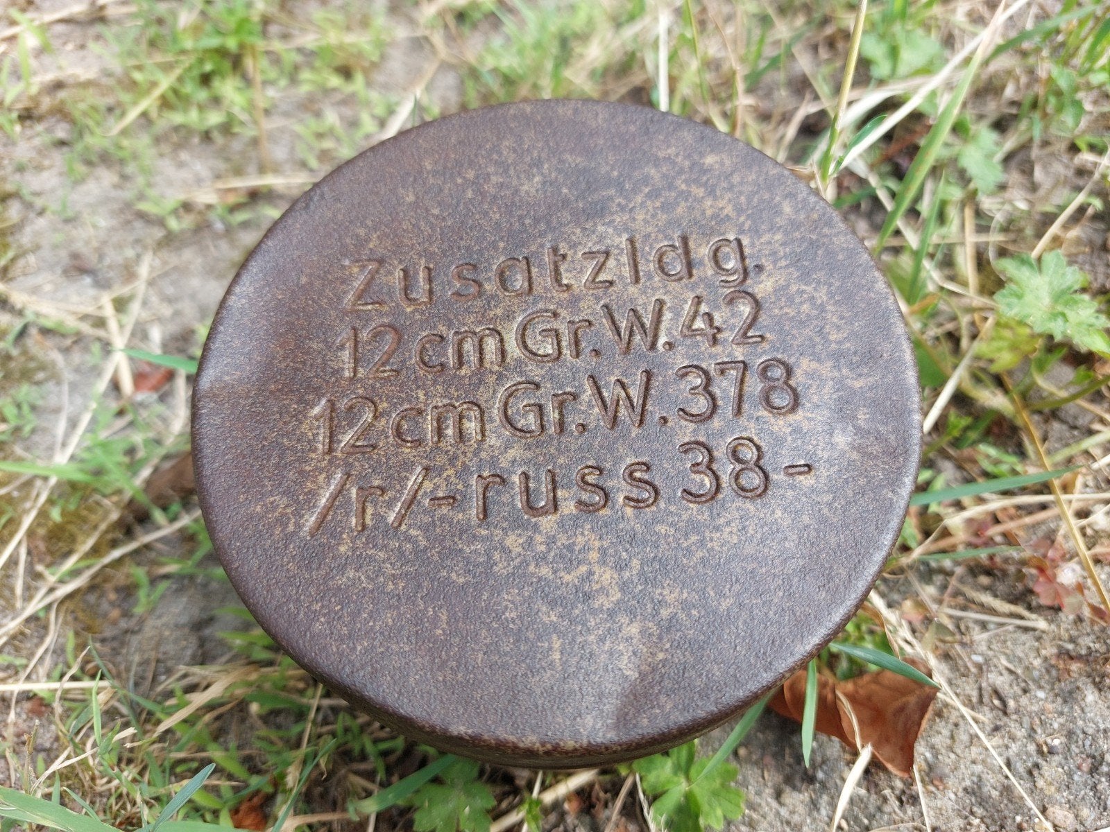 Blik voor ladingen voor de 12cm grw 42 Russische mortier, Ophalen of Verzenden, Overige gebieden