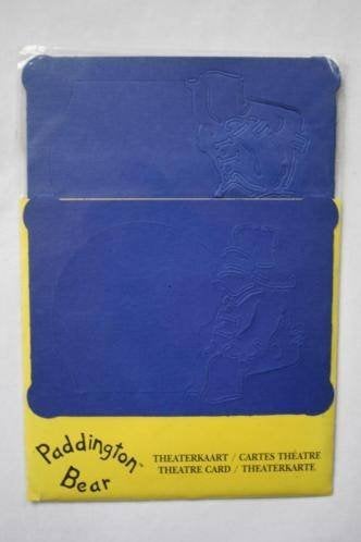 4 pakjes Theaterkaarten Paddington A5 Bear blauw zittend, Ophalen of Verzenden, Nieuw, Disney, Blanco kaart of Basiskaart
