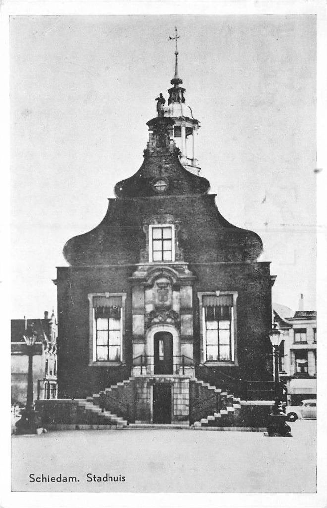 388-539-017 Schiedam Stadhuis, Verzenden, Voor 1920, Zuid-Holland