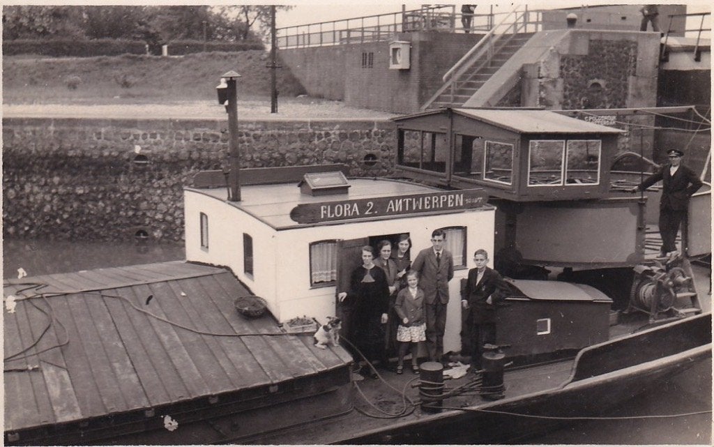730R fotokaart Hansweert zuidkant grote sluis ...., Ophalen of Verzenden, 1940 tot 1960, Ongelopen, Zeeland