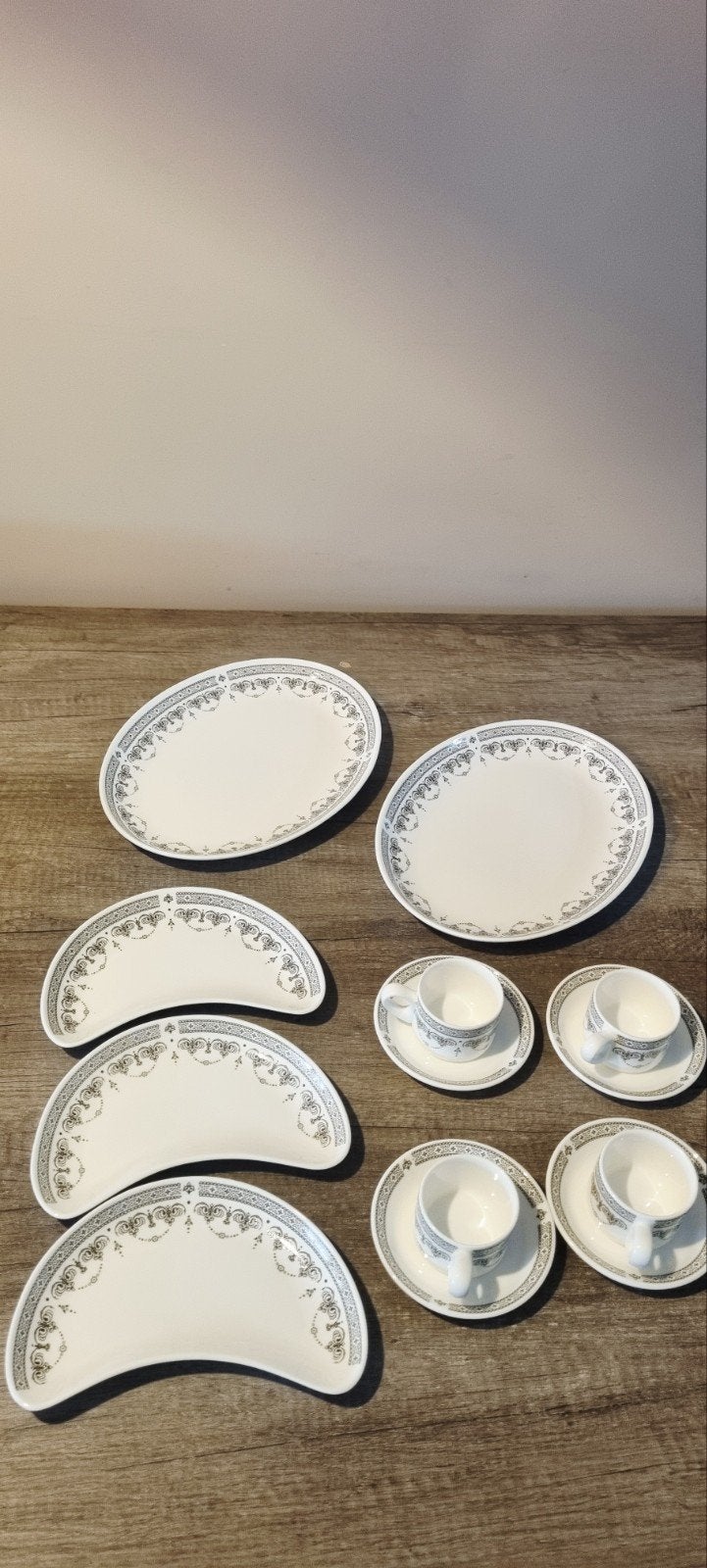 Zeldzame Wedgwood Metallised Vintage Servies Set Jaren '80, Antiek en Kunst, Ophalen of Verzenden