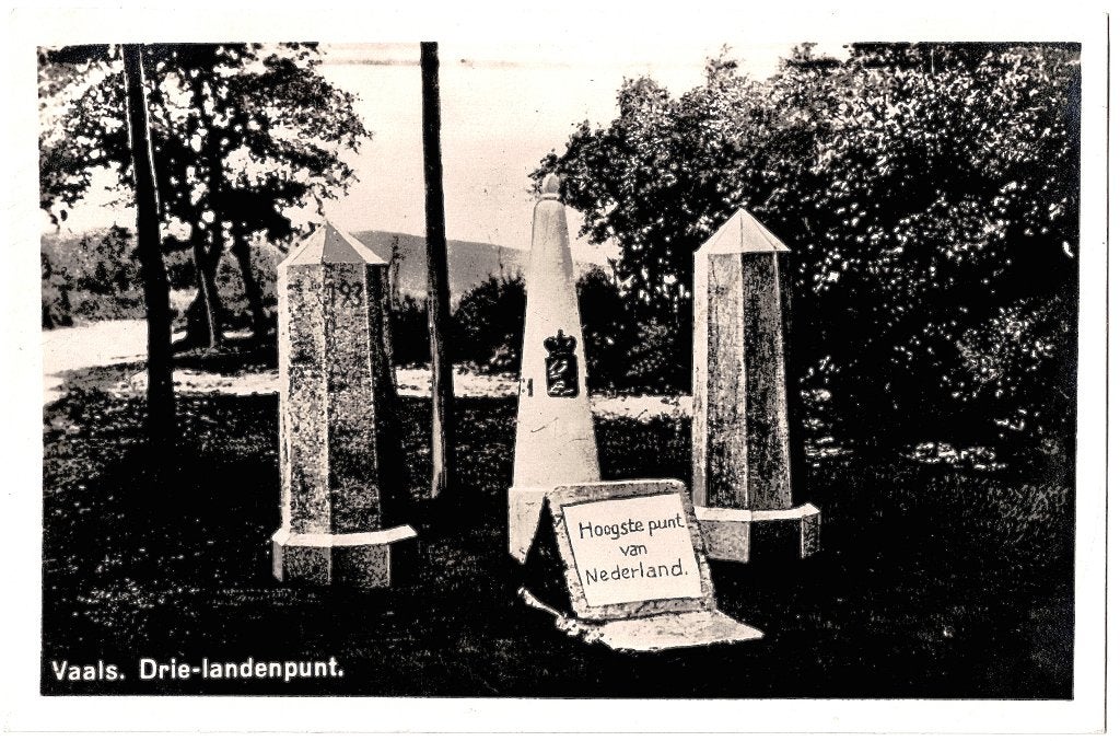 Vaals L, Drie-landenpunt, gelopen 1948, uitgave Simons, Verzenden, 1940 tot 1960, Gelopen, Limburg