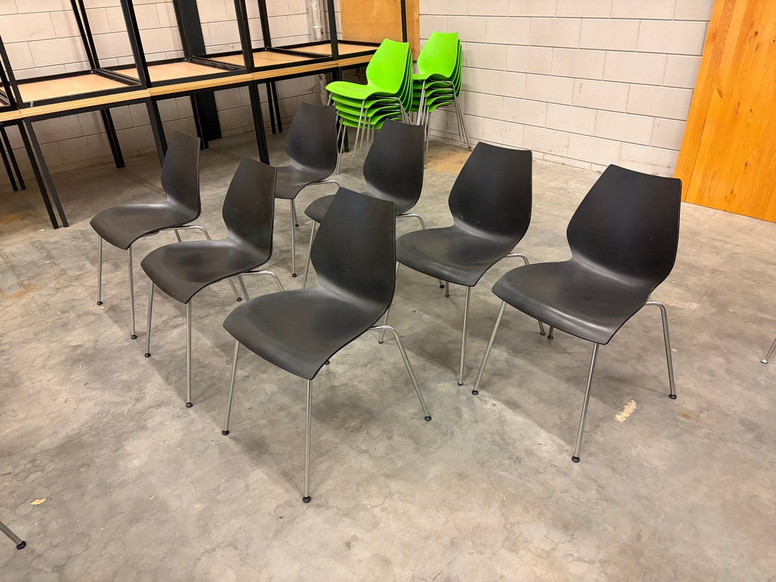 Kartell Maui stoelen - zwart - Vico Magistretti, Ophalen, Kunststof, Gebruikt, Grijs
