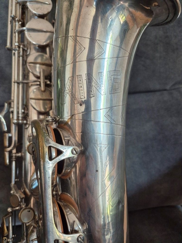 tenorsax king modell 3, Ophalen, Gebruikt, Tenor, Met koffer