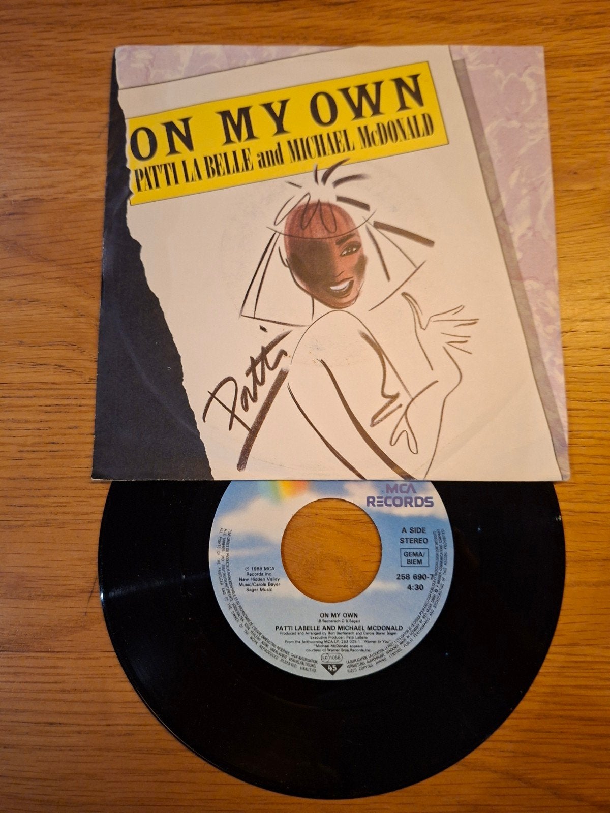 Patti LaBelle & Michael McDonald - On My Own (Vinyl Single), Gebruikt, 7 inch, Ophalen of Verzenden, Pop