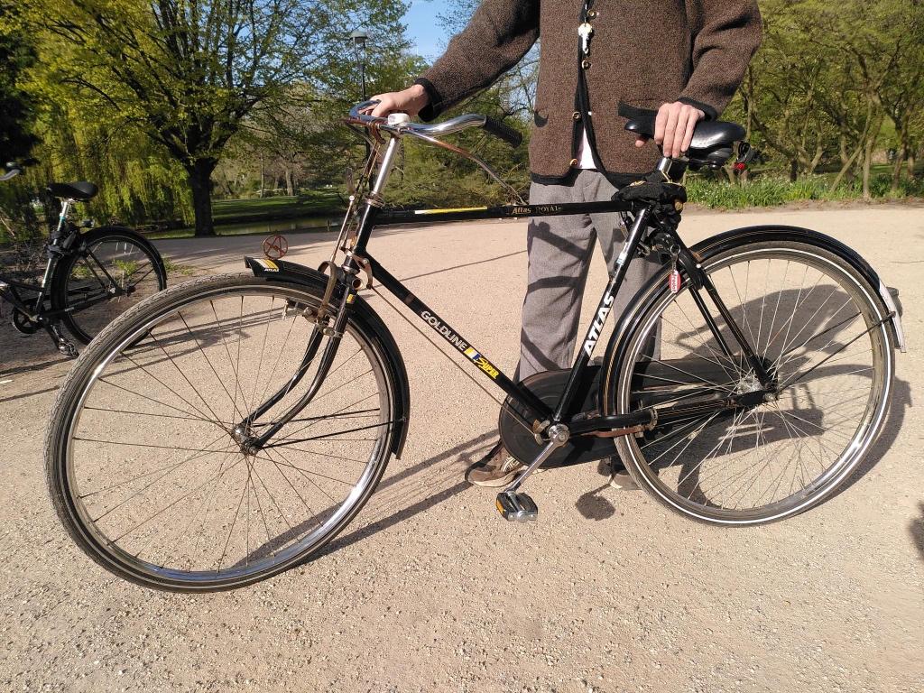 ATLAS Royal Indiase herenfiets, Gebruikt, Velgrem, Versnellingen, 53 tot 57 cm