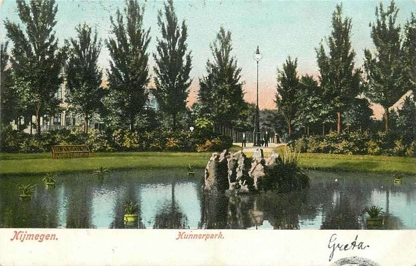 380-616-031 Nijmegen Hunnerpark, Verzamelen, Ansichtkaarten | Nederland, Verzenden, Voor 1920, Gelderland