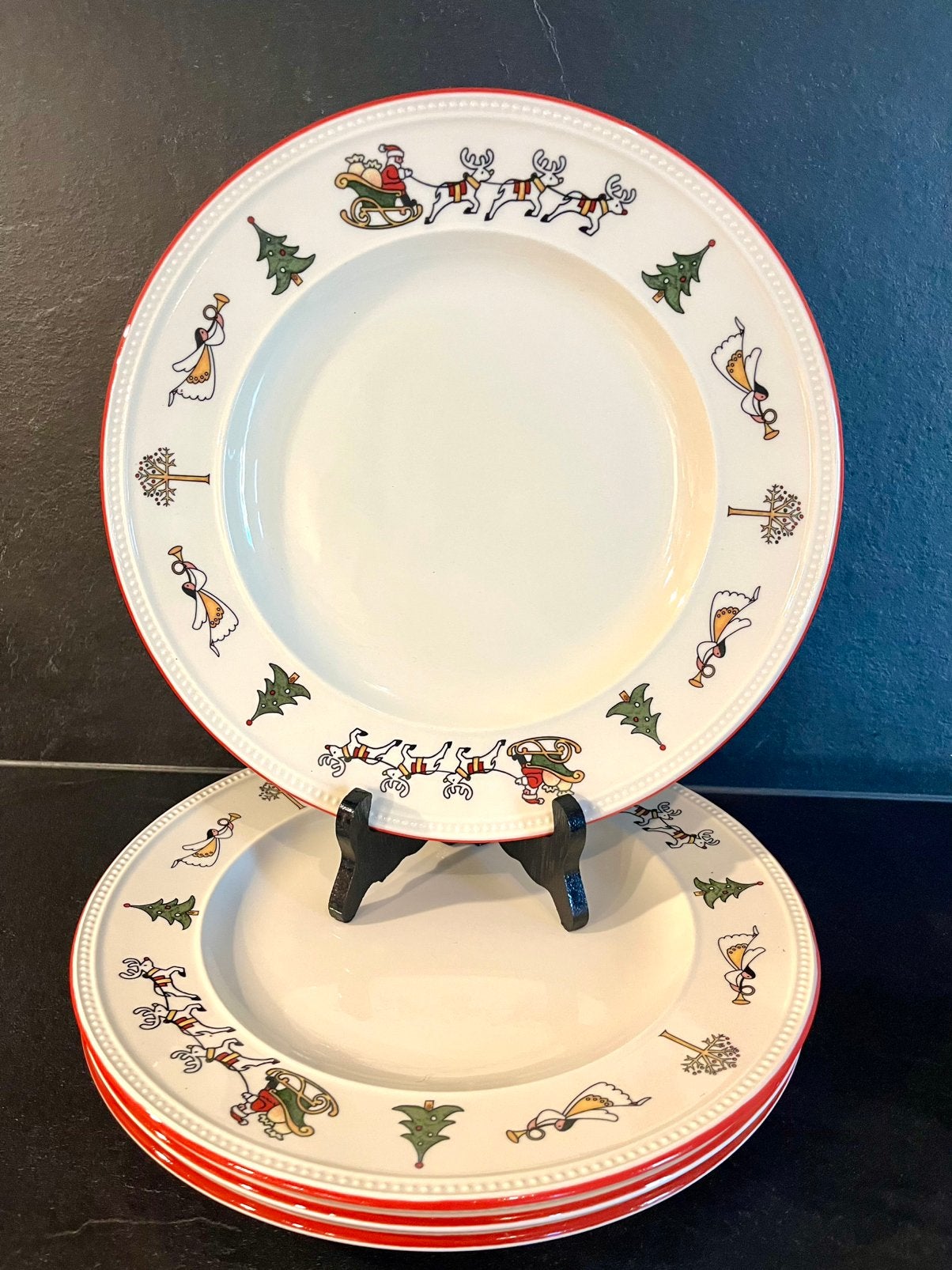 Wedgwood Windsor Christmas grote borden als NIEUW (4), Huis en Inrichting, Ophalen of Verzenden, Zo goed als nieuw, Porselein